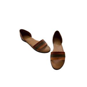 Luxury Leather Genuine Leather Sandals Brown Size 8.5 Vintage Neutral Beach Boho